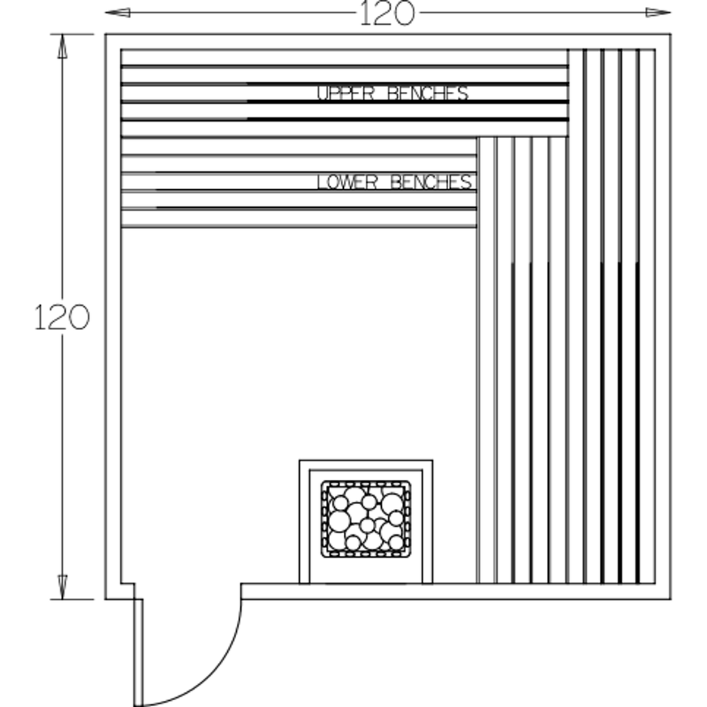 Finnish Sauna Builders 10' x 10' x 7' Pre-Built Indoor Sauna Kit Clear Cedar / Option 6 Finnish Sauna Builders ScreenShot2022-10-05at4.06.45PM.png