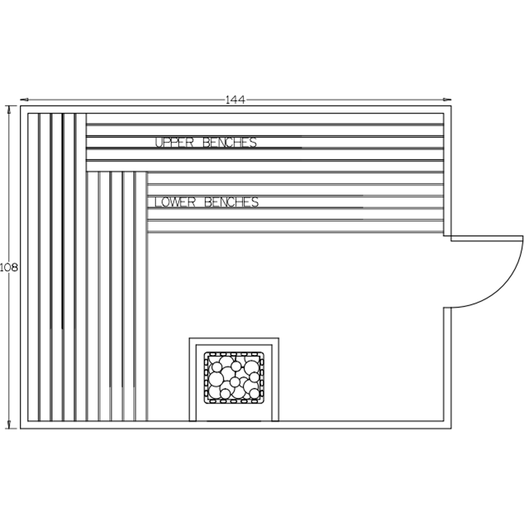 Finnish Sauna Builders 9' x 12' x 7' Pre-Built Indoor Sauna Kit Clear Cedar / Option 3 Finnish Sauna Builders ScreenShot2022-10-05at4.23.22PM.png