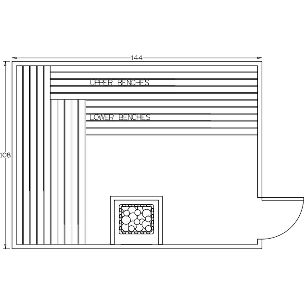 Finnish Sauna Builders 9' x 12' x 7' Pre-Built Indoor Sauna Kit Clear Cedar / Option 5 Finnish Sauna Builders ScreenShot2022-10-05at4.23.37PM.png