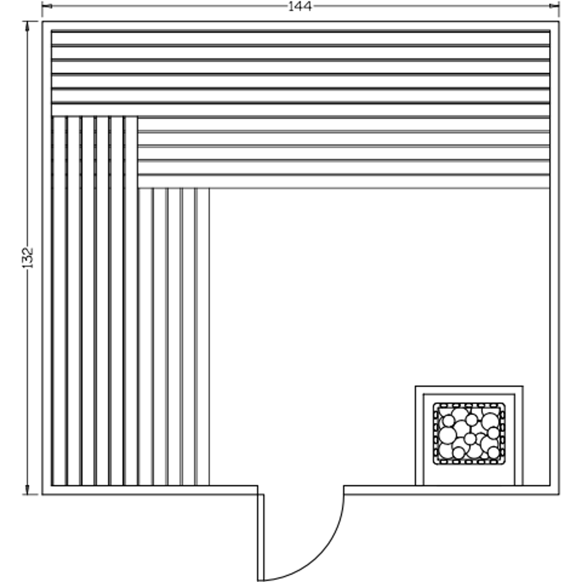 Finnish Sauna Builders 11' x 12' x 7' Pre-Built Indoor Sauna Kit