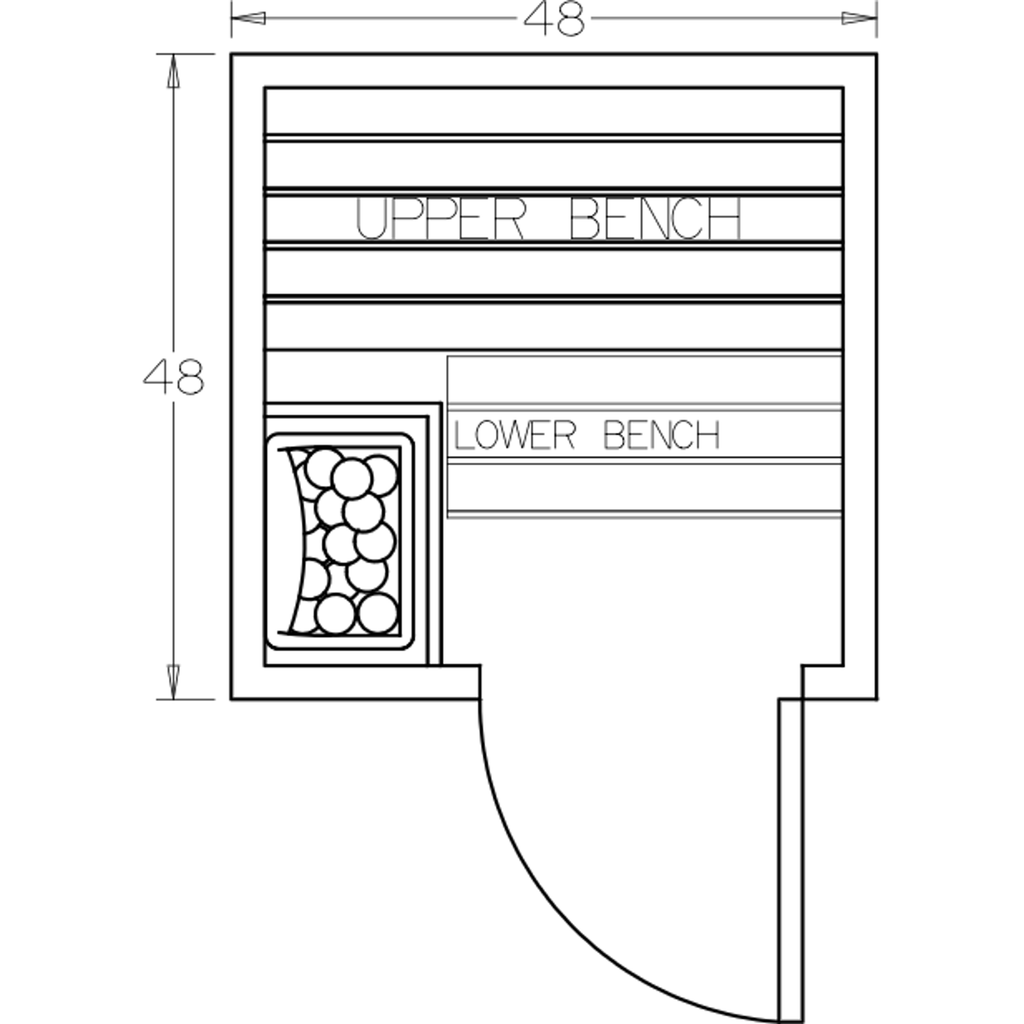 Finnish Sauna Builders 4' x 4' x 7' Pre-Built Outdoor Sauna Kit with Cedar Panelized Roof Option 1 / Without Floor,Option 1 / With Floor Finnish Sauna Builders ScreenShot2022-10-06at4.13.19PM.png