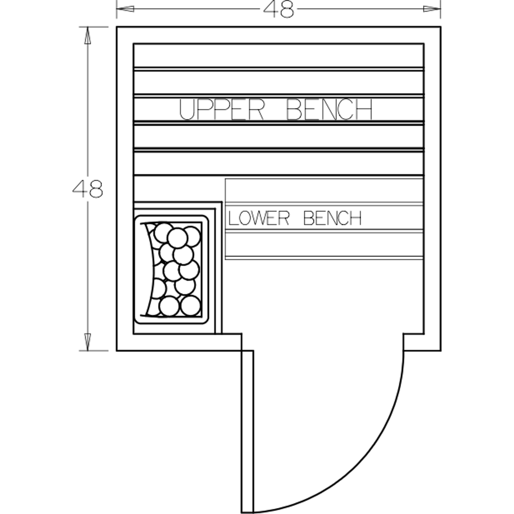 Finnish Sauna Builders 4' x 4' x 7' Pre-Built Outdoor Sauna Kit with Cedar Panelized Roof Option 2 / Without Floor,Option 2 / With Floor Finnish Sauna Builders ScreenShot2022-10-06at4.13.29PM.png