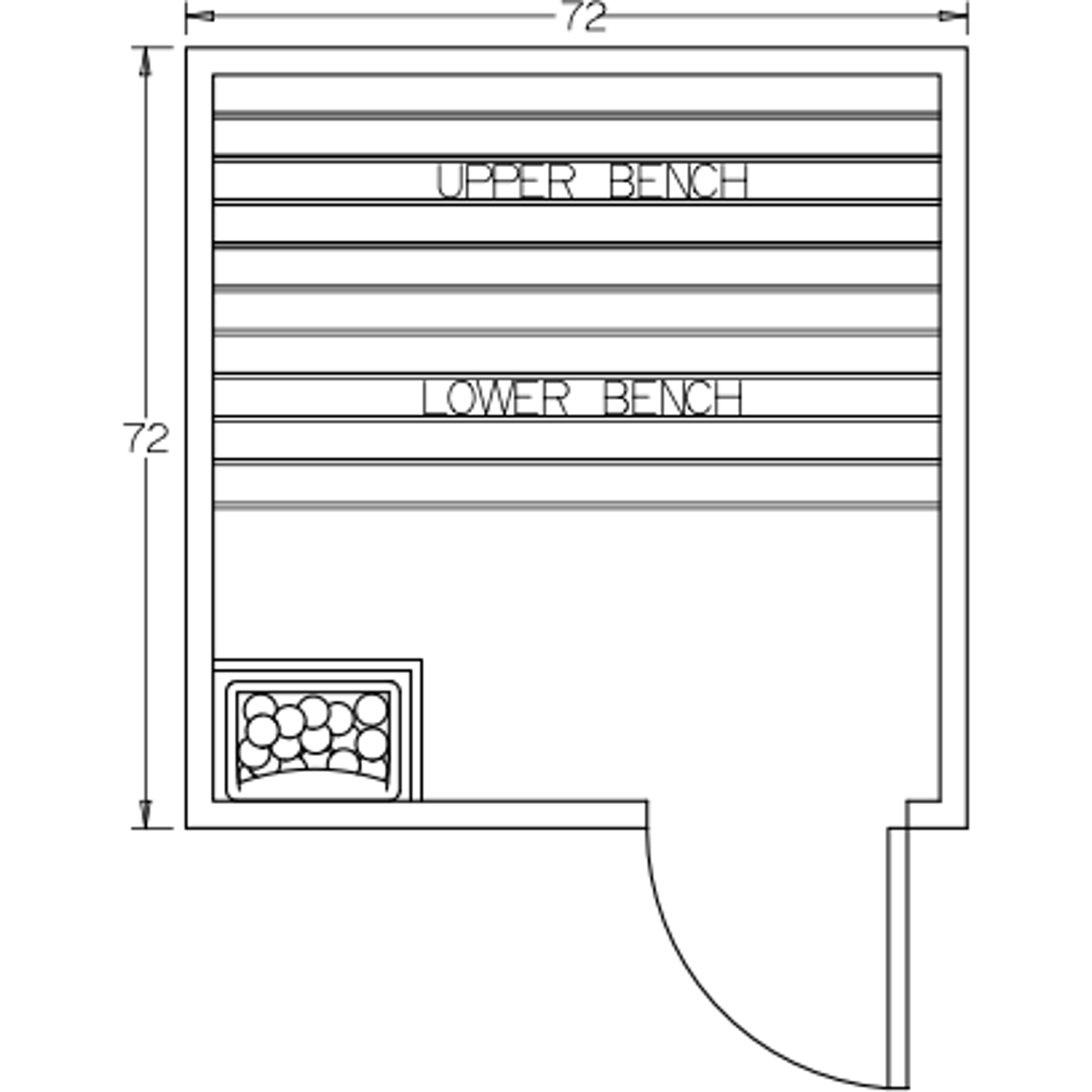 Finnish Sauna Builders 6' x 6' x 7' Pre-Built Outdoor Sauna Kit with Cedar Panelized Roof Option 1 / Without Floor,Option 1 / With Floor Finnish Sauna Builders ScreenShot2022-10-11at11.45.12AM.png