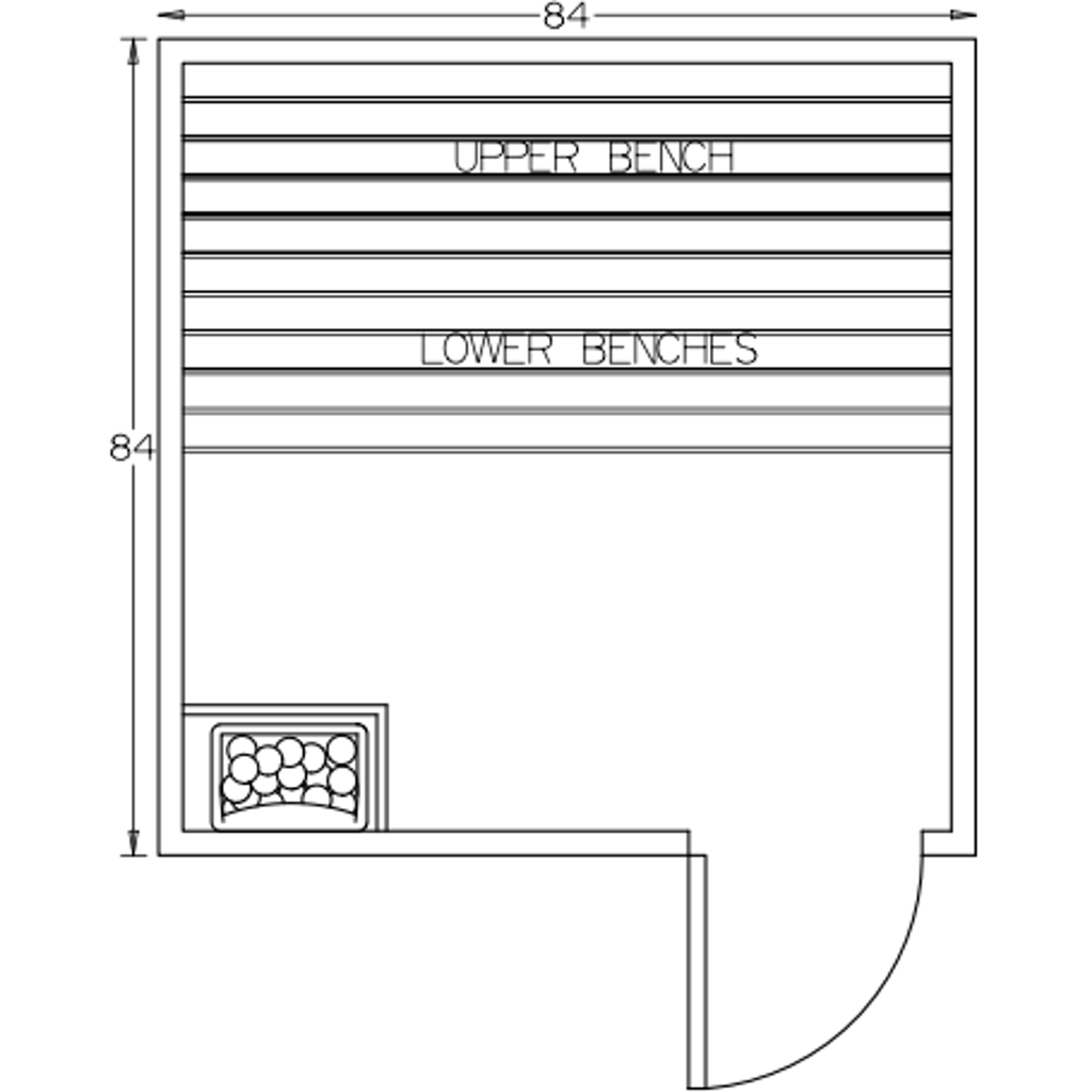 Finnish Sauna Builders 7' x 7' x 7' Pre-Built Outdoor Sauna Kit with A-Frame Cedar Shake Roof Option 2 / Without Floor,Option 2 / With Floor Finnish Sauna Builders ScreenShot2022-10-11at2.25.52PM.png