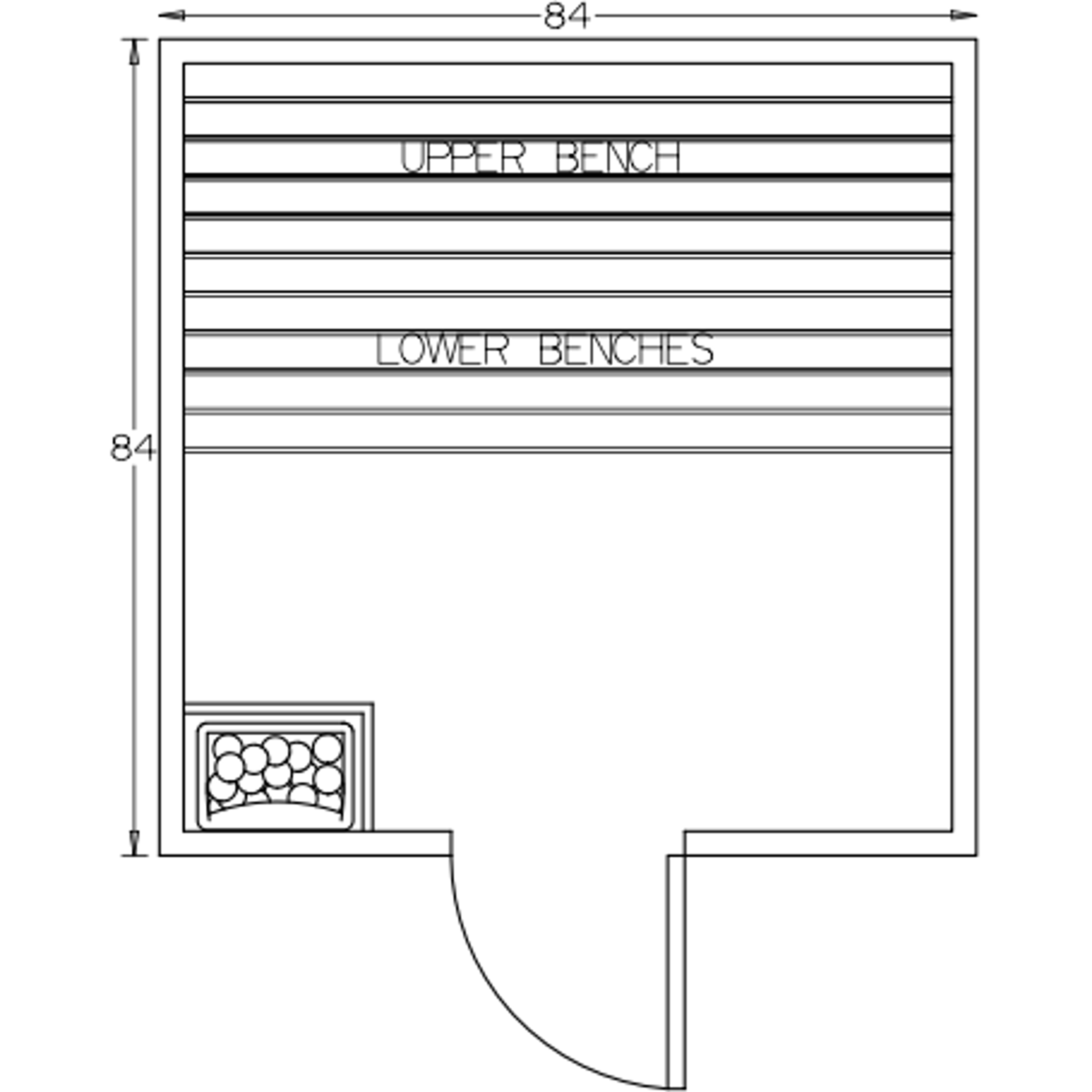 Finnish Sauna Builders 7' x 7' x 7' Pre-Built Outdoor Sauna Kit with A-Frame Cedar Shake Roof Option 3 / Without Floor,Option 3 / With Floor Finnish Sauna Builders ScreenShot2022-10-11at2.25.58PM.png