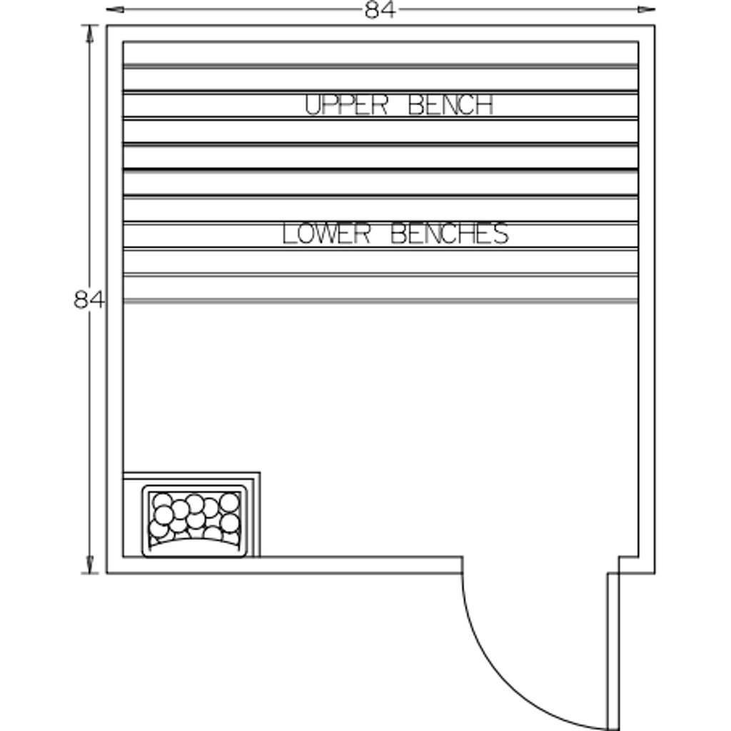Finnish Sauna Builders 7' x 7' x 7' Pre-Built Outdoor Sauna Kit with Cedar Panelized Roof Option 1 / Without Floor,Option 1 / With Floor Finnish Sauna Builders ScreenShot2022-10-11at3.07.49PM.png
