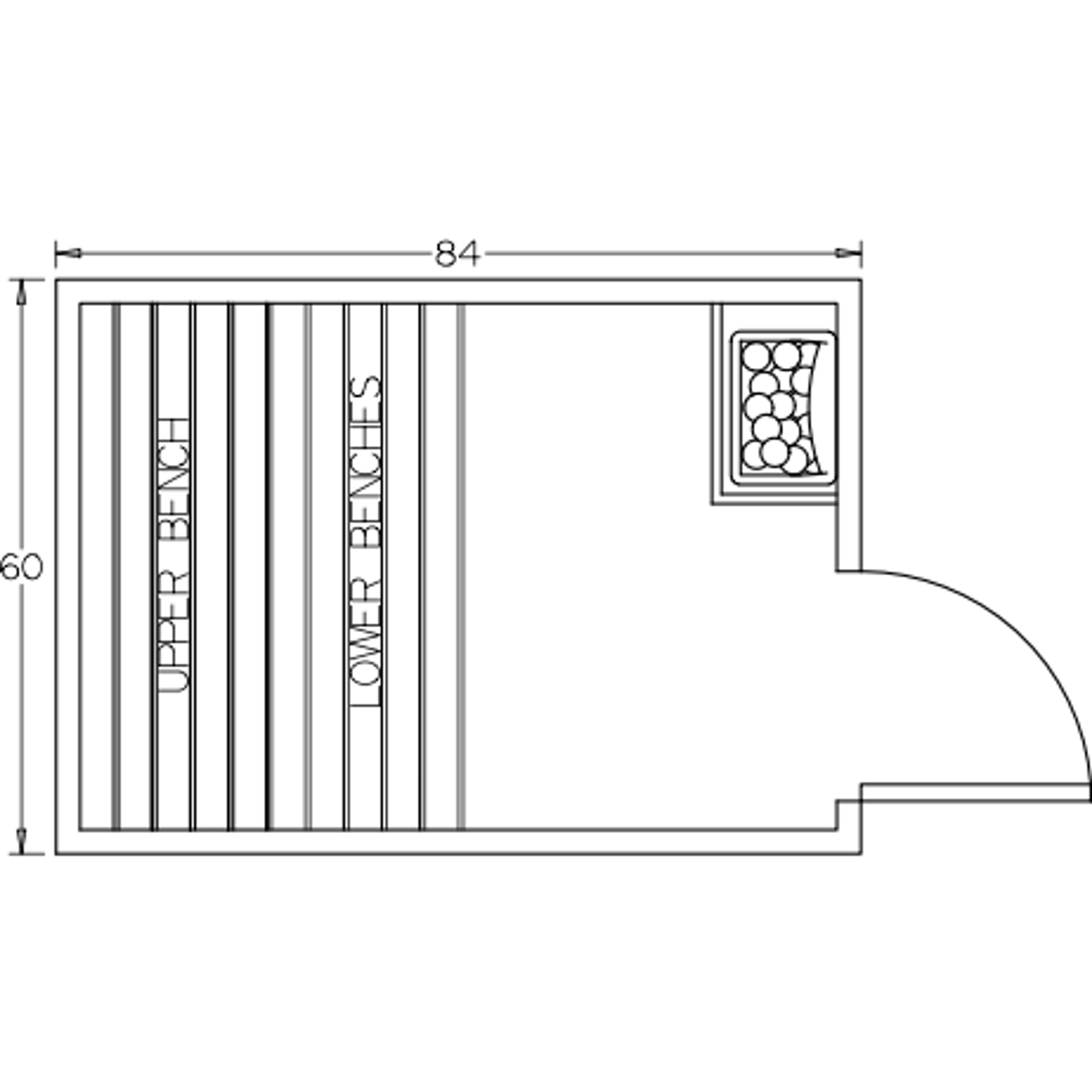 Finnish Sauna Builders 5' x 7' x 7' Pre-Built Outdoor Sauna Kit with A-Frame Cedar Shake Roof Option 4 / Without Floor,Option 4 / With Floor Finnish Sauna Builders ScreenShot2022-10-11at3.24.19PM.png