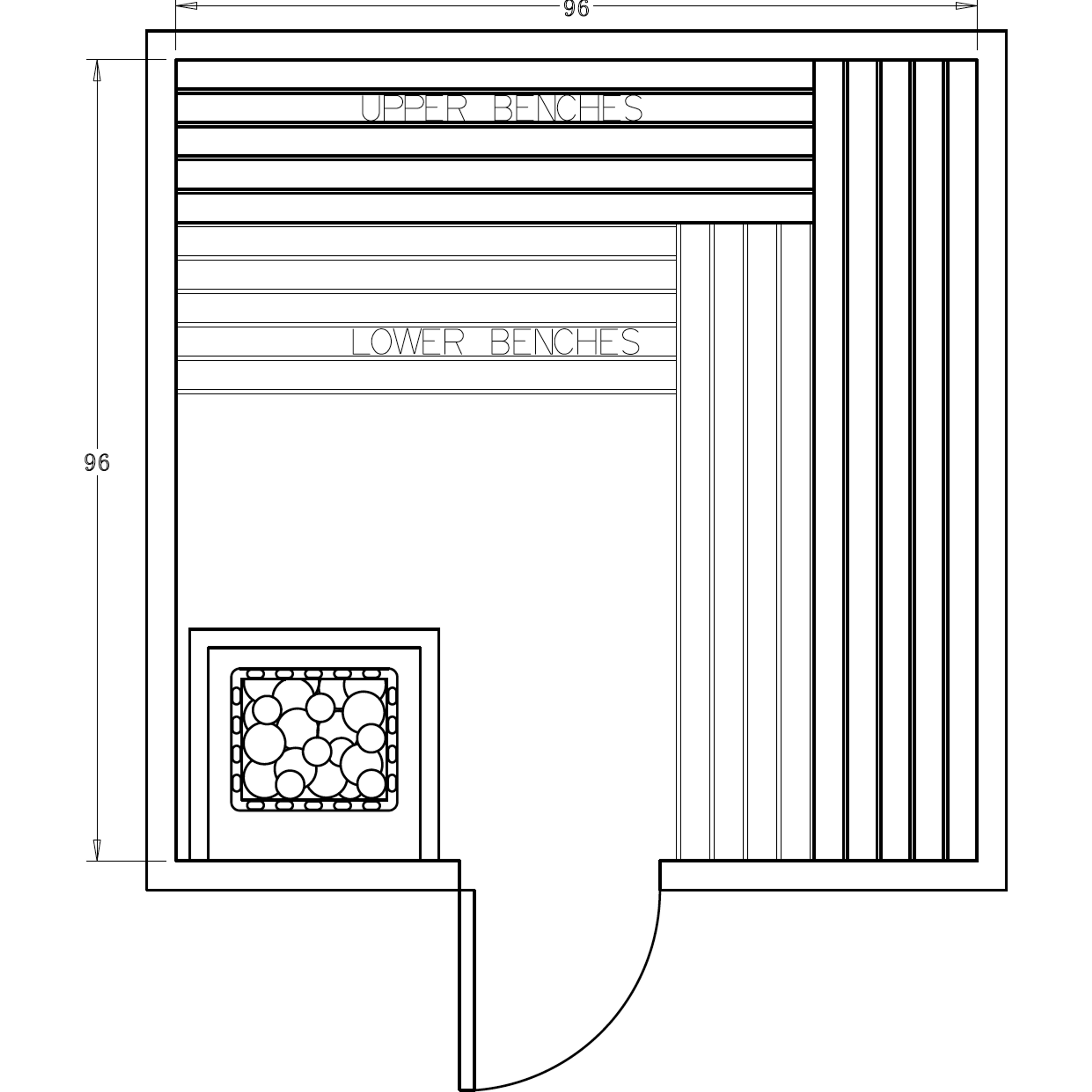 Finnish Sauna Builders 8' x 8' x 7' Pre-Cut Sauna Kit Option 4 / 7 Foot Tall / No Backrest,Option 4 / 7 Foot Tall / Backrest + $343.20,Option 4 / 8 Foot Tall + $454.08 / No Backrest,Option 4 / 8 Foot Tall + $454.08 / Backrest + $343.20 Finnish Sauna Build