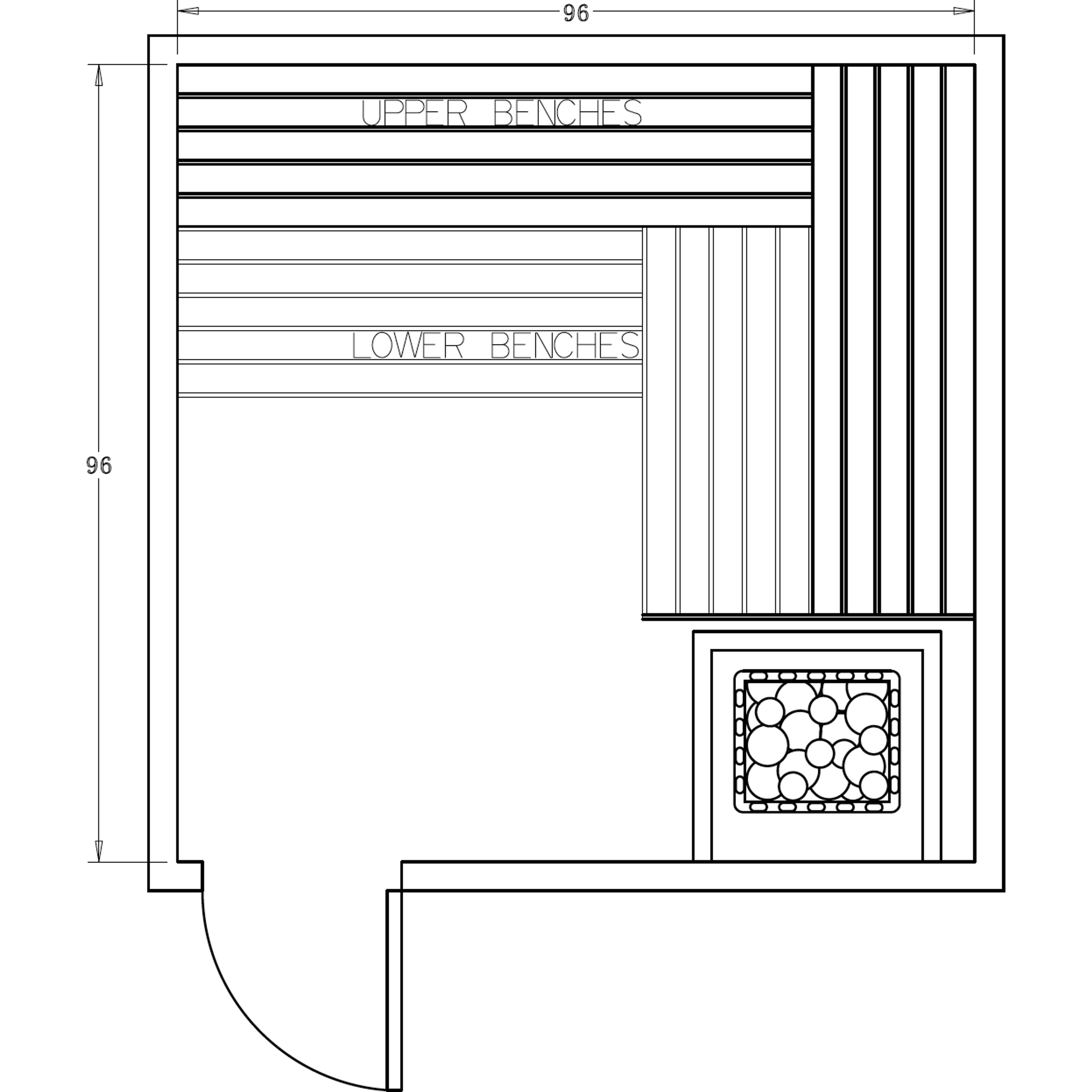 Finnish Sauna Builders 8' x 8' x 7' Pre-Cut Sauna Kit Option 5 / 7 Foot Tall / No Backrest,Option 5 / 7 Foot Tall / Backrest + $343.20,Option 5 / 8 Foot Tall + $454.08 / No Backrest,Option 5 / 8 Foot Tall + $454.08 / Backrest + $343.20 Finnish Sauna Build