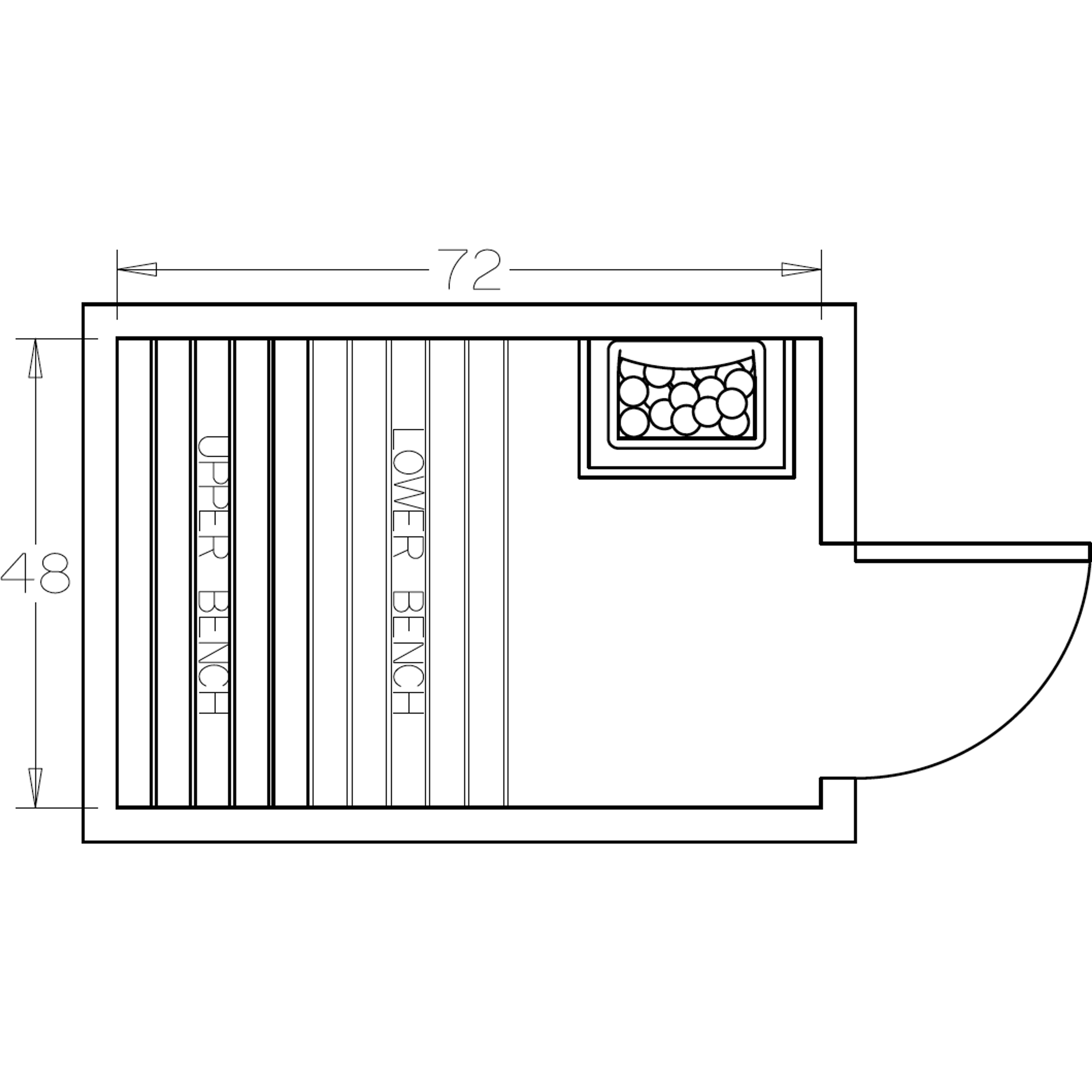 Finnish Sauna Builders 4' x 6' x 7' Pre-Cut Sauna Kit Option 3 / 7 Foot Tall / No Backrest,Option 3 / 7 Foot Tall / Backrest + $257.40,Option 3 / 8 Foot Tall + $283.80 / No Backrest,Option 3 / 8 Foot Tall + $283.80 / Backrest + $257.40 Finnish Sauna Build