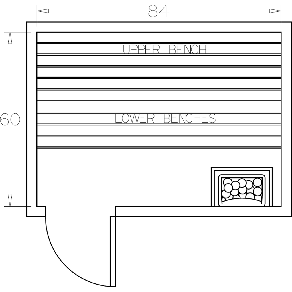 Finnish Sauna Builders 5' x 7' x 7' Pre-Cut Sauna Kit Option 9 / 7 Foot Tall / No Backrest,Option 9 / 7 Foot Tall / Backrest - $300.30,Option 9 / 8 Foot Tall + $340.56 / No Backrest,Option 9 / 8 Foot Tall + $340.56 / Backrest - $300.30 Finnish Sauna Build