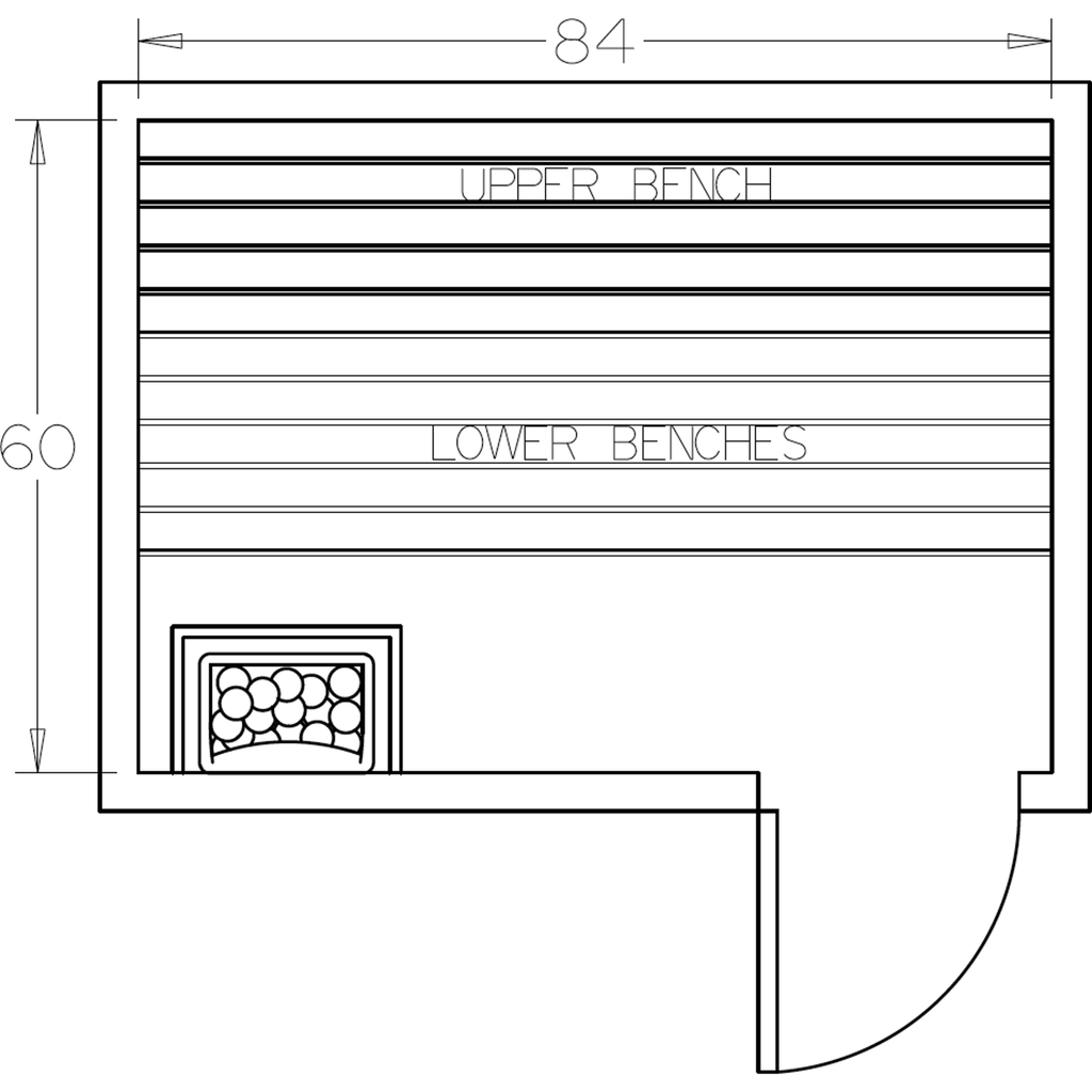 Finnish Sauna Builders 5' x 7' x 7' Pre-Cut Sauna Kit Option 6 / 7 Foot Tall / No Backrest,Option 6 / 7 Foot Tall / Backrest - $300.30,Option 6 / 8 Foot Tall + $340.56 / No Backrest,Option 6 / 8 Foot Tall + $340.56 / Backrest - $300.30 Finnish Sauna Build