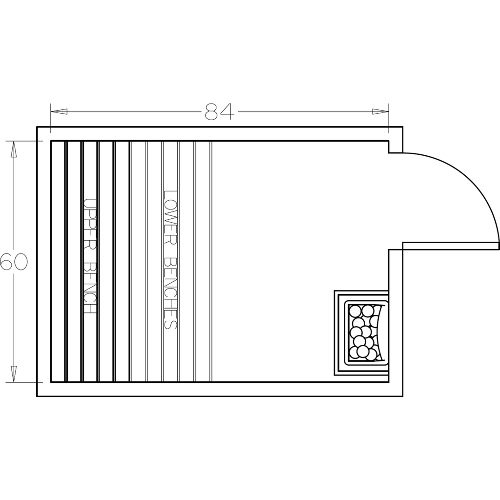 Finnish Sauna Builders 5' x 7' x 7' Pre-Cut Sauna Kit Option 2 / 7 Foot Tall / No Backrest,Option 2 / 7 Foot Tall / Backrest - $300.30,Option 2 / 8 Foot Tall + $340.56 / No Backrest,Option 2 / 8 Foot Tall + $340.56 / Backrest - $300.30 Finnish Sauna Build
