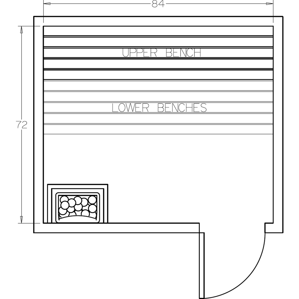 Finnish Sauna Builders 6' x 7' x 7' Pre-Cut Sauna Kit Option 2 / 7 Foot Tall / No Backrest,Option 2 / 7 Foot Tall / Backrest - $300.30,Option 2 / 8 Foot Tall + $368.94 / No Backrest,Option 2 / 8 Foot Tall + $368.94 / Backrest - $300.30 Finnish Sauna Build