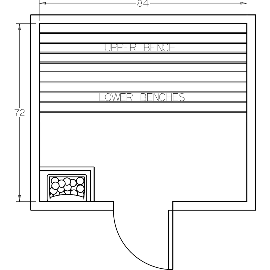 Finnish Sauna Builders 6' x 7' x 7' Pre-Cut Sauna Kit Option 3 / 7 Foot Tall / No Backrest,Option 3 / 7 Foot Tall / Backrest - $300.30,Option 3 / 8 Foot Tall + $368.94 / No Backrest,Option 3 / 8 Foot Tall + $368.94 / Backrest - $300.30 Finnish Sauna Build
