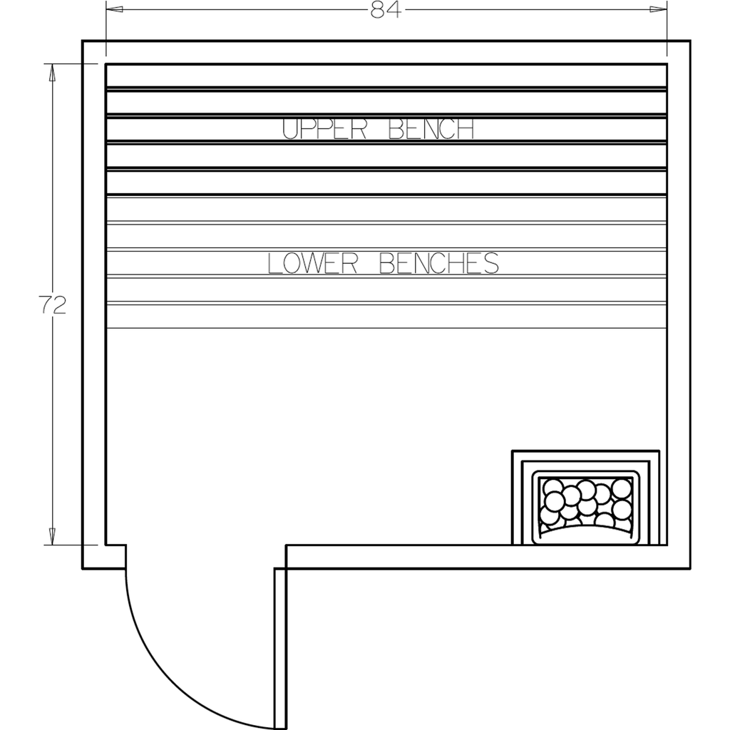 Finnish Sauna Builders 6' x 7' x 7' Pre-Cut Sauna Kit Option 5 / 7 Foot Tall / No Backrest,Option 5 / 7 Foot Tall / Backrest - $300.30,Option 5 / 8 Foot Tall + $368.94 / No Backrest,Option 5 / 8 Foot Tall + $368.94 / Backrest - $300.30 Finnish Sauna Build