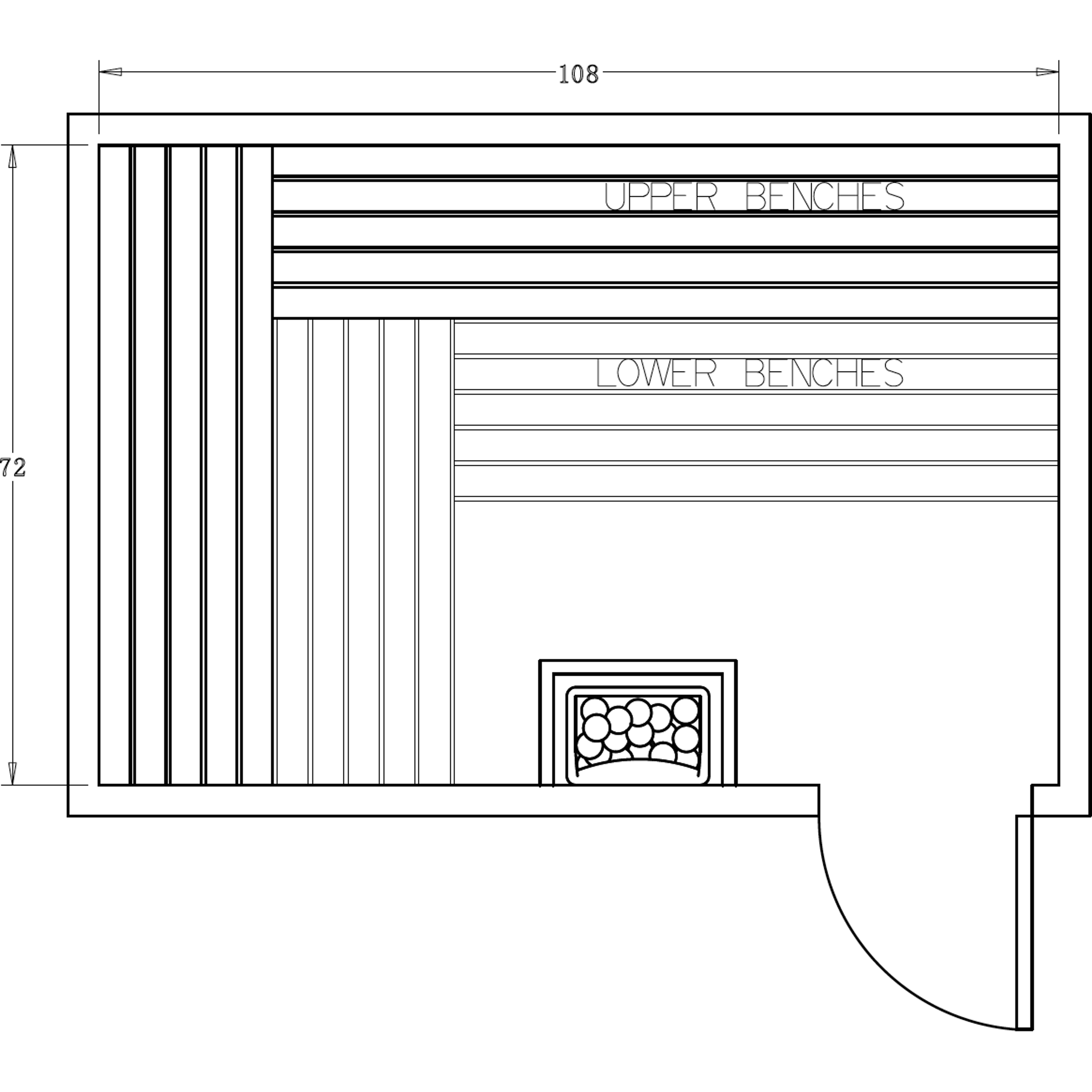 Finnish Sauna Builders 6' x 9' x 7' Pre-Cut Sauna Kit