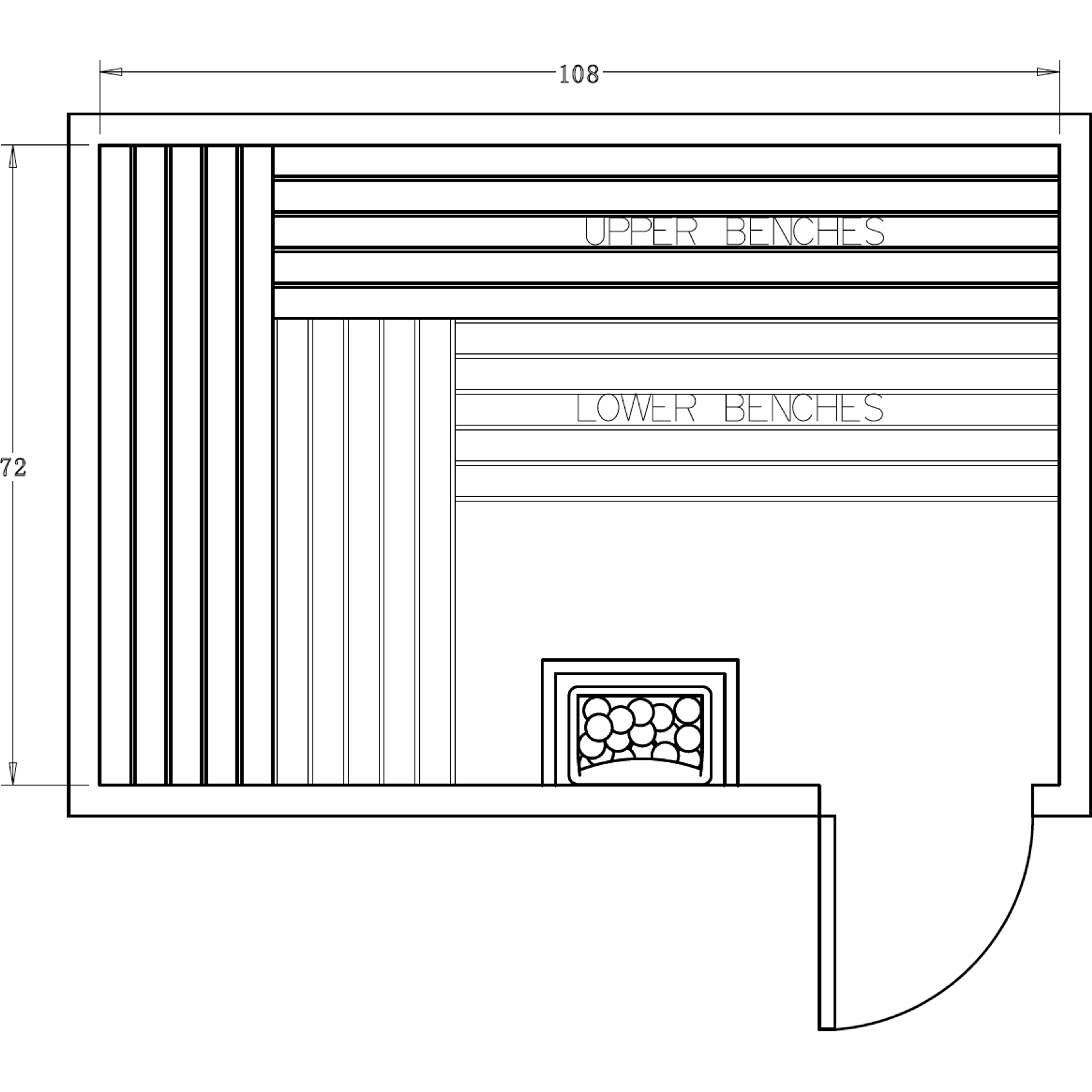 Finnish Sauna Builders 6' x 9' x 7' Pre-Cut Sauna Kit