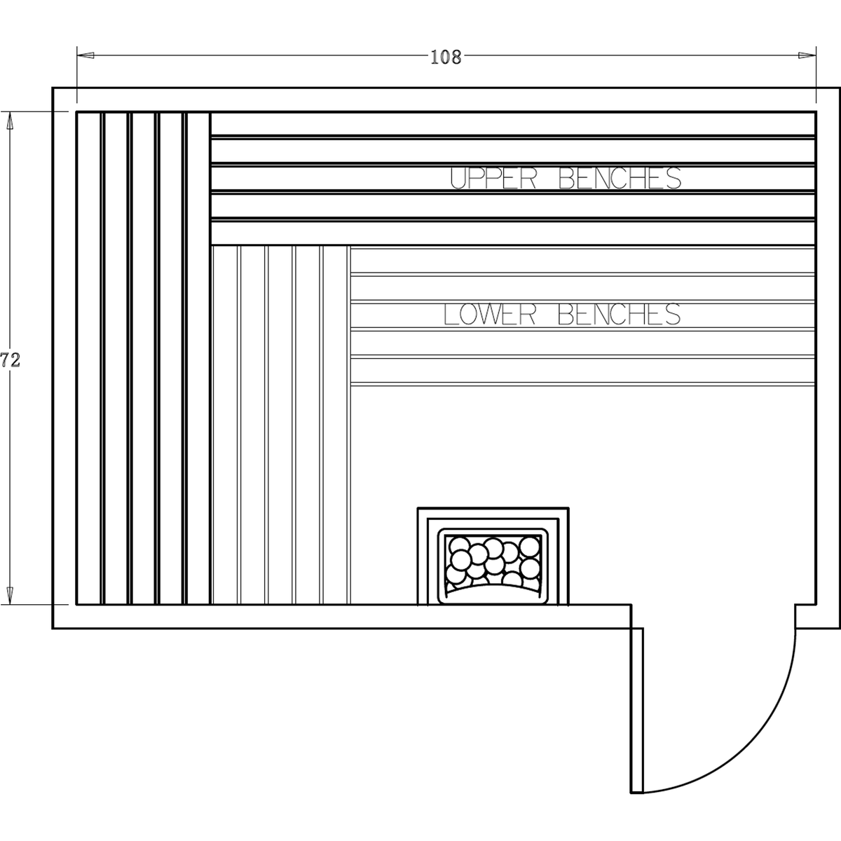 Finnish Sauna Builders 6' x 9' x 7' Pre-Cut Sauna Kit