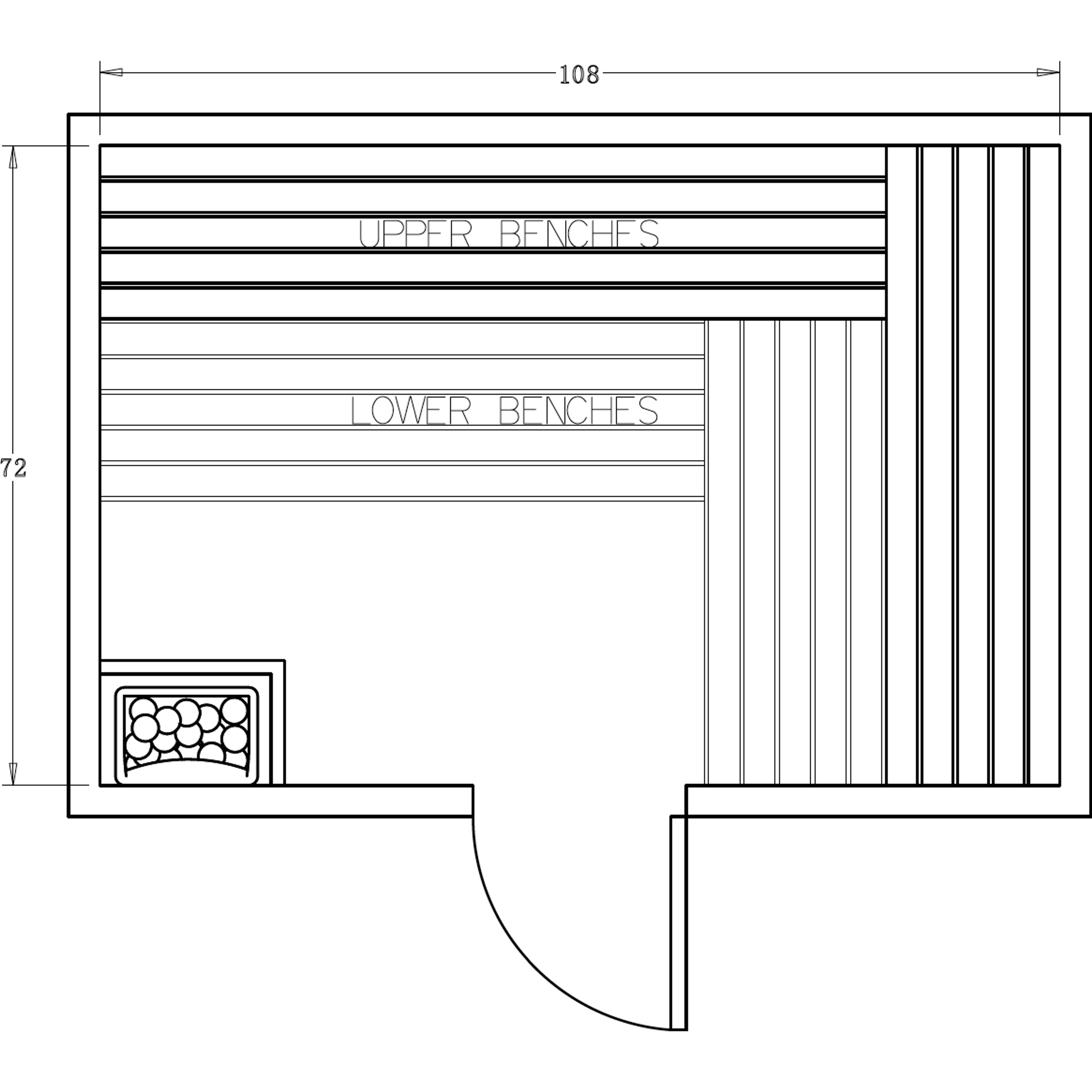 Finnish Sauna Builders 6' x 9' x 7' Pre-Cut Sauna Kit