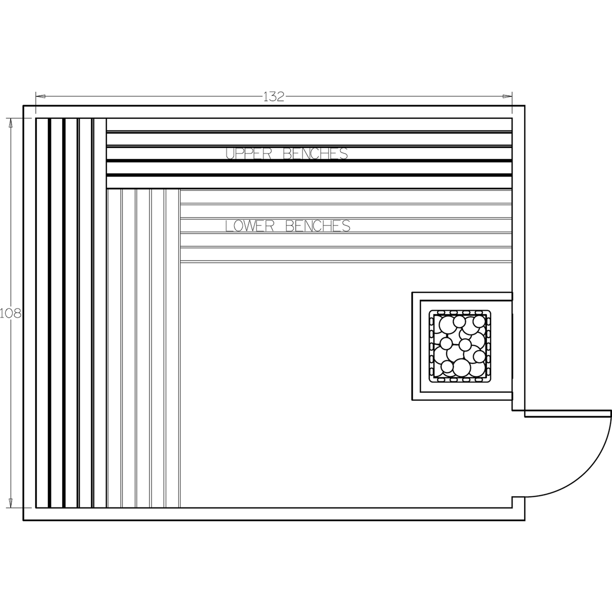 Finnish Sauna Builders 9' x 11' x 7' Pre-Cut Sauna Kit
