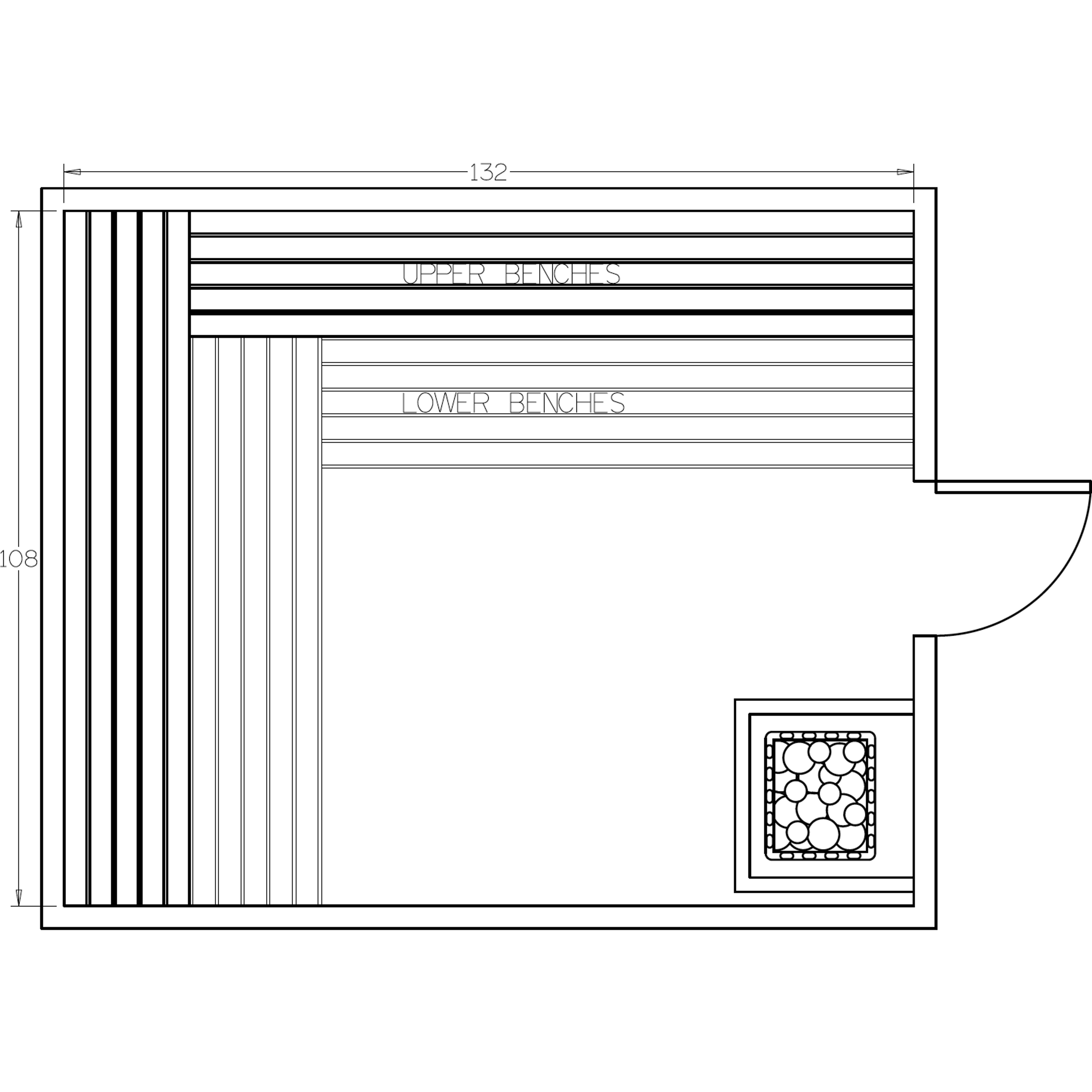 Finnish Sauna Builders 9' x 11' x 7' Pre-Cut Sauna Kit