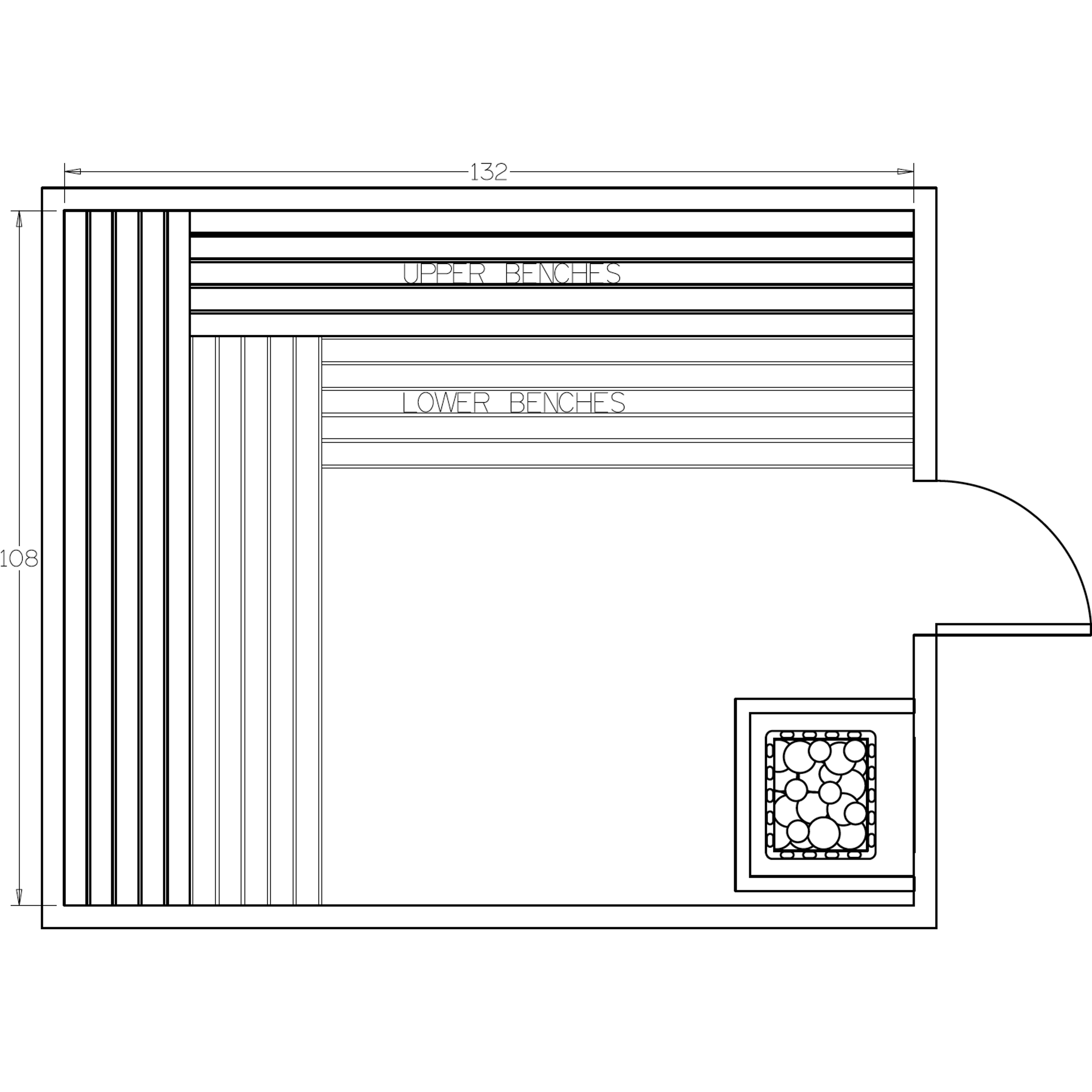 Finnish Sauna Builders 9' x 11' x 7' Pre-Cut Sauna Kit