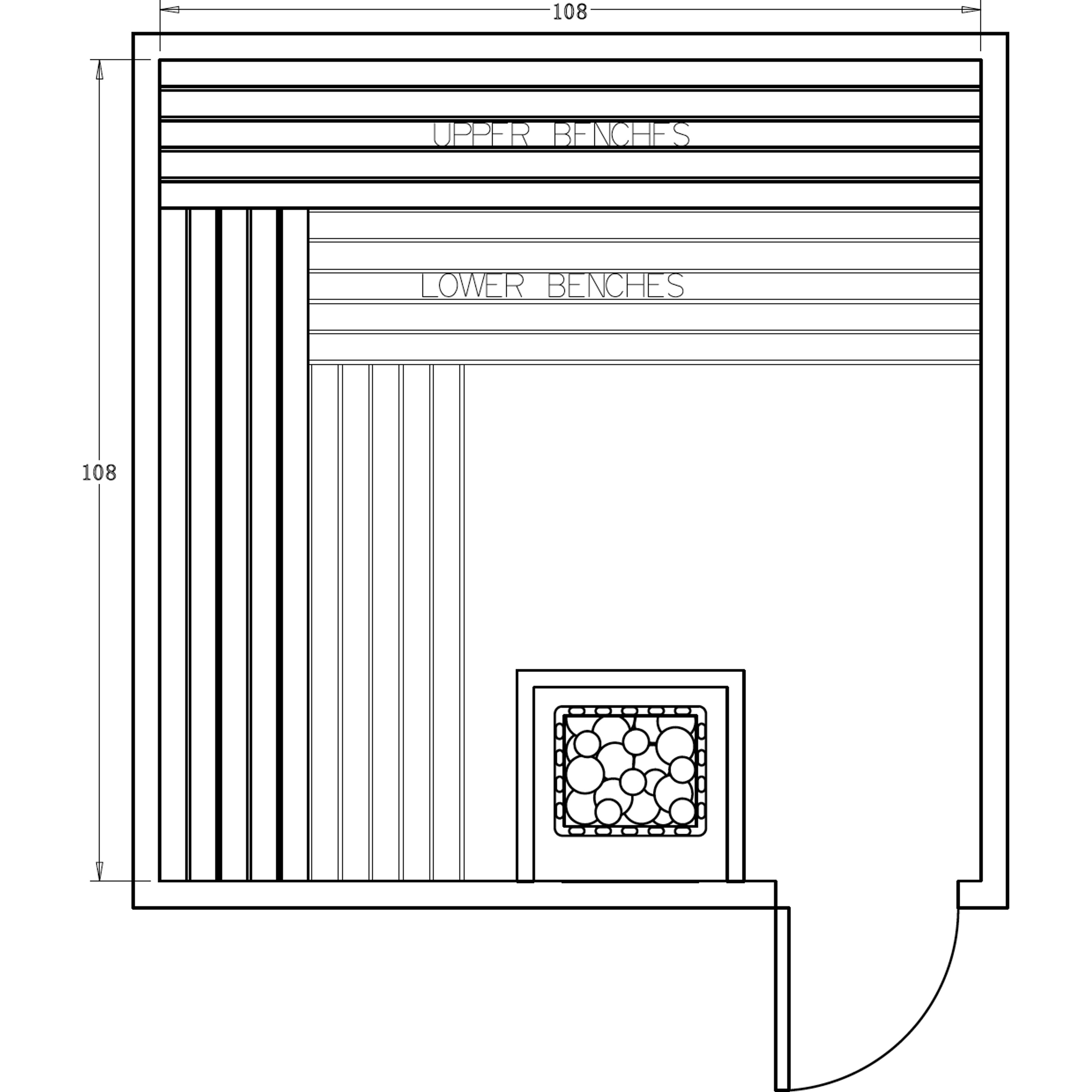 Finnish Sauna Builders 9' x 9' x 7' Pre-Cut Sauna Kit Option 2 / 7 Foot Tall / No Backrest,Option 2 / 7 Foot Tall / Backrest + $386.10,Option 2 / 8 Foot Tall + $510.84 / No Backrest,Option 2 / 8 Foot Tall + $510.84 / Backrest + $386.10 Finnish Sauna Build
