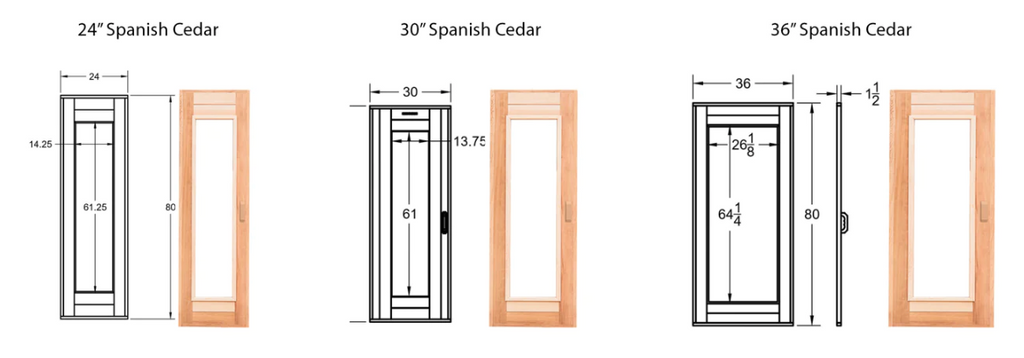 Scandia Cedar Sauna Door - 24" X 80" 24 Inches x 80 Inches / Right,24 Inches x 80 Inches / Left Scandia Screenshot2024-01-14at6.56.11AM.png