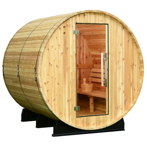 Almost Heaven Sauna Seneca 6 Person Classic Barrel Sauna Rustic Cedar Almost Heaven Sauna Senecca_7652.webp