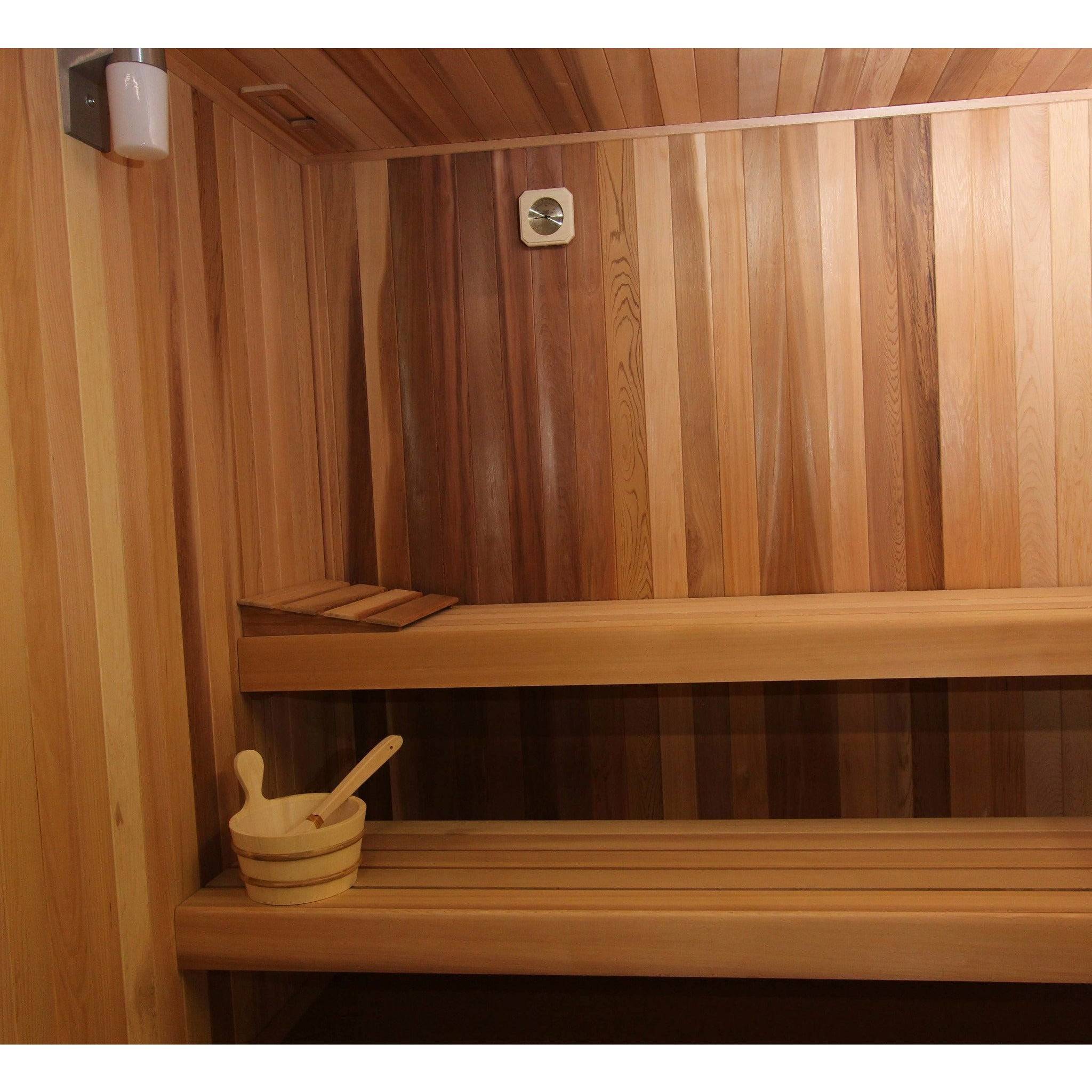 Finnish Sauna Builders 8' x 11' x 7' Pre-Built Indoor Sauna Kit