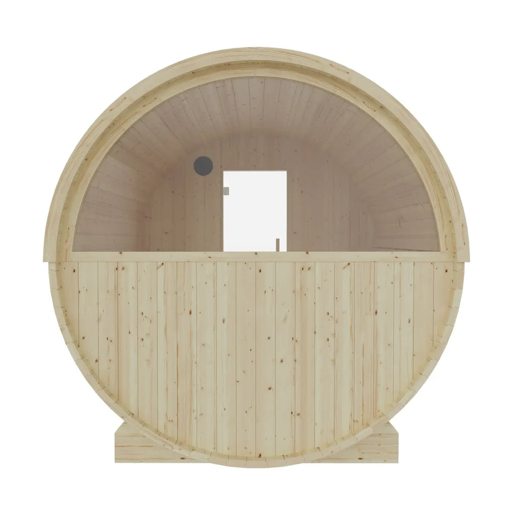 Tampere Finnish Barrel Sauna with WiFi Heater - Finnish Sauna Builders Natural,Walnut,Teak,Larch Finnish Barrel Saunas Tampere_4_Person_2_Tier_Finnish_Barrel_Sauna_with_Heater_02.webp