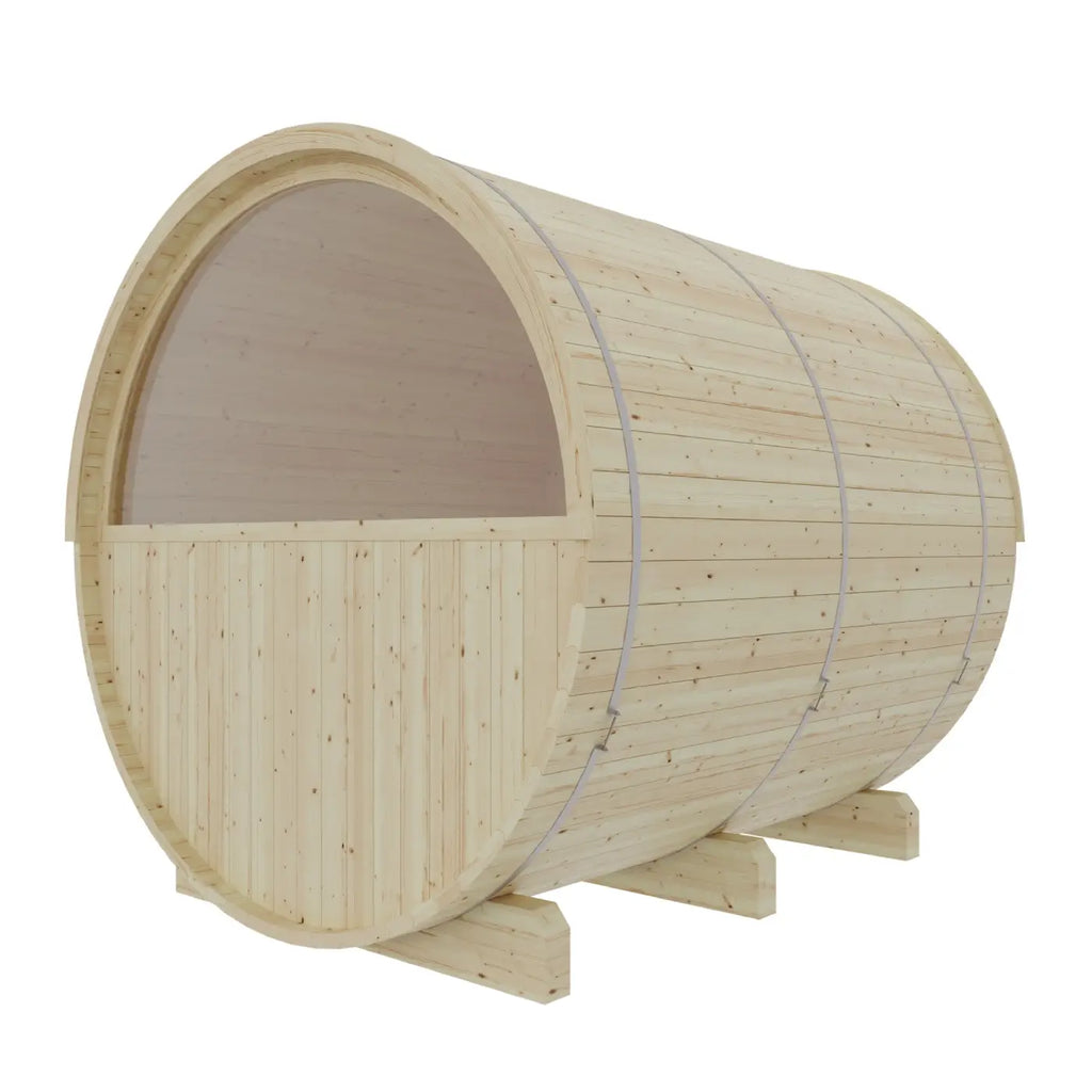 Tampere Finnish Barrel Sauna with WiFi Heater - Finnish Sauna Builders Natural,Walnut,Teak,Larch Finnish Barrel Saunas Tampere_4_Person_2_Tier_Finnish_Barrel_Sauna_with_Heater_03.webp