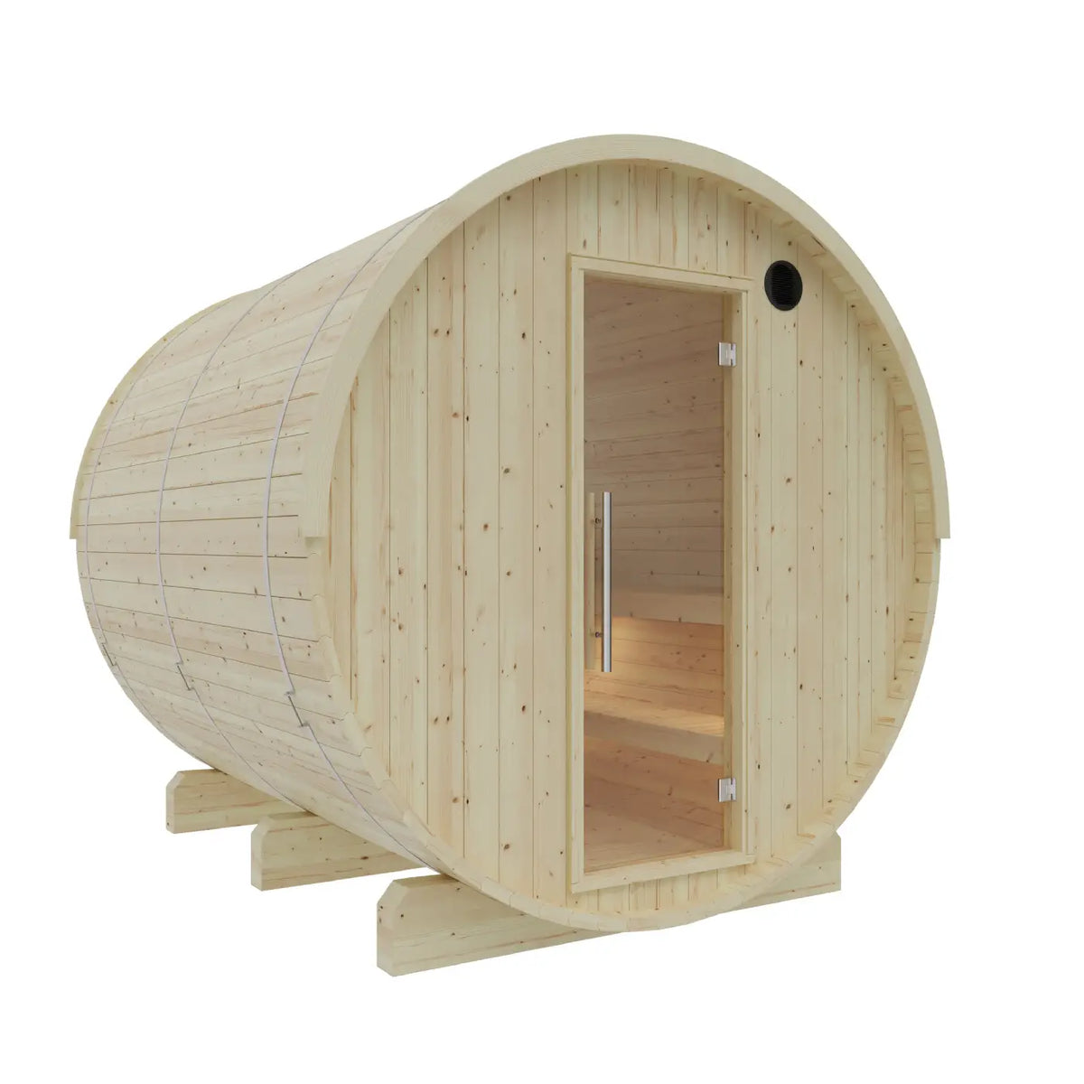 Tampere Finnish Barrel Sauna with WiFi Heater - Finnish Sauna Builders Natural,Walnut,Teak,Larch Finnish Barrel Saunas Tampere_4_Person_2_Tier_Finnish_Barrel_Sauna_with_Heater_04.webp