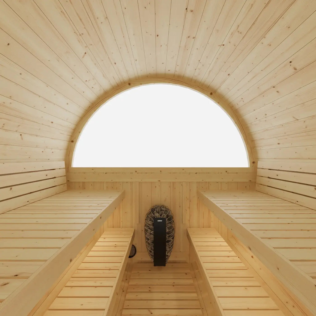 Tampere Finnish Barrel Sauna with WiFi Heater - Finnish Sauna Builders Natural,Walnut,Teak,Larch Finnish Barrel Saunas Tampere_4_Person_2_Tier_Finnish_Barrel_Sauna_with_Heater_07.webp