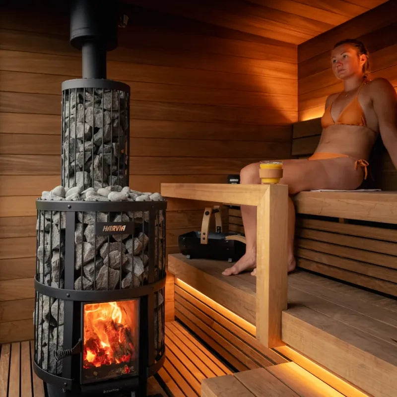 Thermasol Nordic Misty up to 4-5 People Fully Assembled Outdoor Sauna Small / Left / Virta Heater,Small / Left / Wood Burning,Small / Right / Virta Heater,Small / Right / Wood Burning,Medium / Left / Virta Heater,Medium / Left / Wood Burning,Medium / Righ