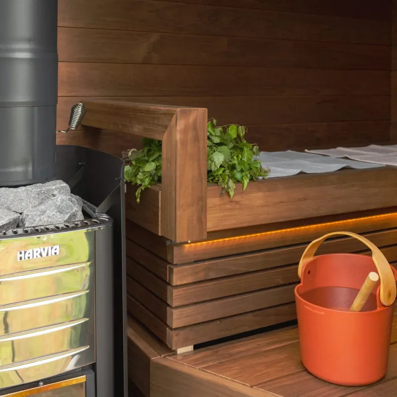 Thermasol Nordic Misty up to 4-5 People Fully Assembled Outdoor Sauna Small / Left / Virta Heater,Small / Left / Wood Burning,Small / Right / Virta Heater,Small / Right / Wood Burning,Medium / Left / Virta Heater,Medium / Left / Wood Burning,Medium / Righ