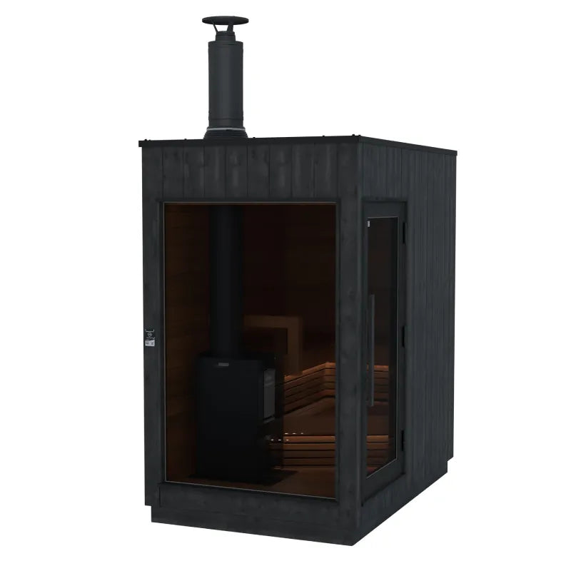 Thermasol Nordic Misty up to 4-5 People Fully Assembled Outdoor Sauna Small / Left / Virta Heater,Small / Left / Wood Burning,Small / Right / Virta Heater,Small / Right / Wood Burning,Medium / Left / Virta Heater,Medium / Left / Wood Burning,Medium / Righ