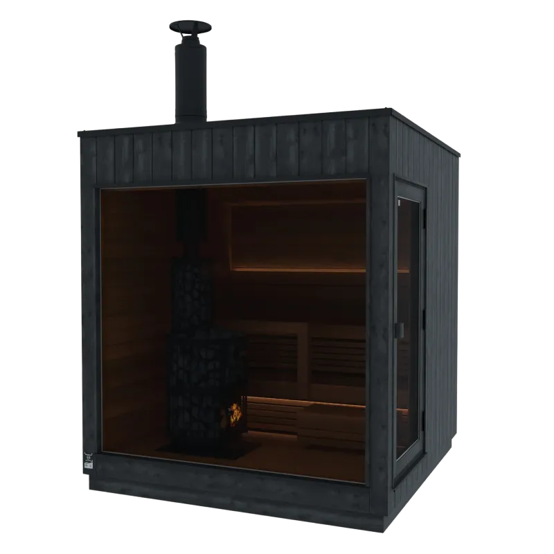 Thermasol Nordic Misty up to 4-5 People Fully Assembled Outdoor Sauna Small / Left / Virta Heater,Small / Left / Wood Burning,Small / Right / Virta Heater,Small / Right / Wood Burning,Medium / Left / Virta Heater,Medium / Left / Wood Burning,Medium / Righ