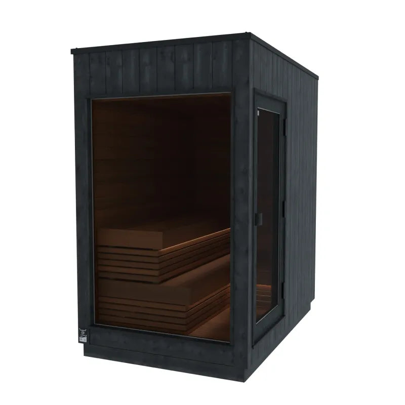 Thermasol Nordic Misty up to 4-5 People Fully Assembled Outdoor Sauna Small / Left / Virta Heater,Small / Left / Wood Burning,Small / Right / Virta Heater,Small / Right / Wood Burning,Medium / Left / Virta Heater,Medium / Left / Wood Burning,Medium / Righ