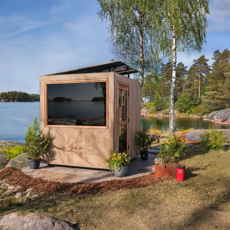 Thermasol Solaris up to 4-5 People Fully Assembled Outdoor Sauna Small,Medium ThermaSol ThermasolSolarisOutdoorSauna01.webp