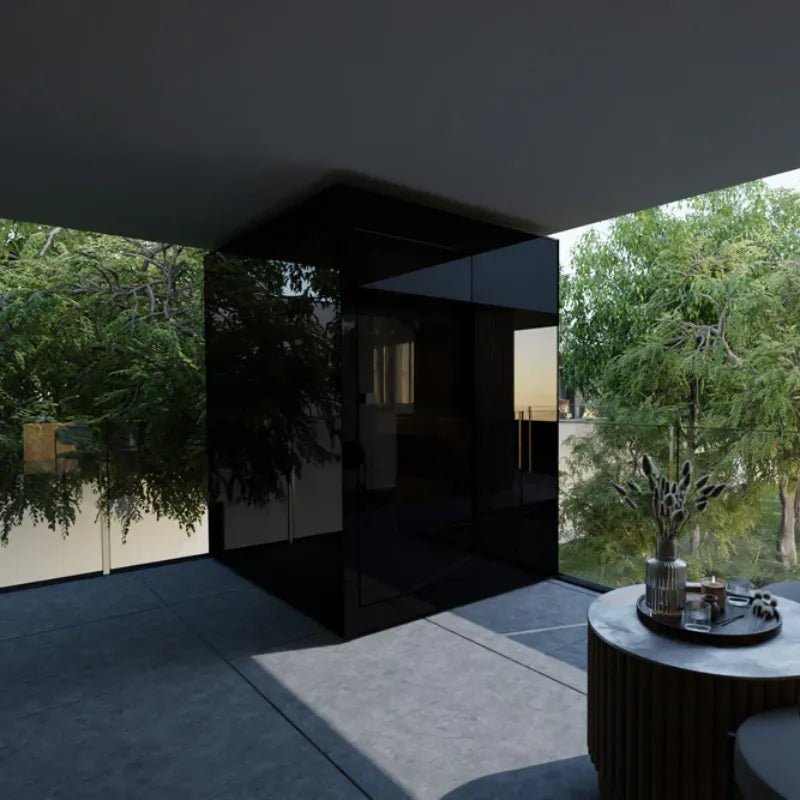 Thermasol Vera 2-3 People Fully Assembled Outdoor Sauna Left,Right ThermaSol ThermasolVeraOutdoorSauna00.webp