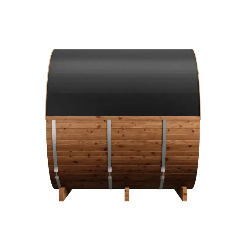Thermory 4 Person Barrel Sauna No 60 DIY Kit with Porch and Window