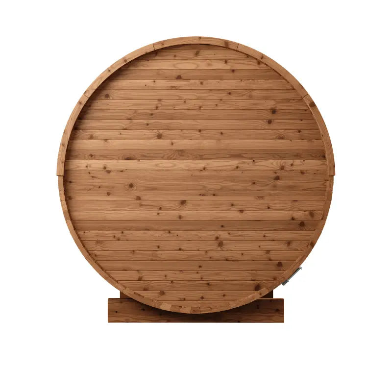 Thermory 4 Person Barrel Sauna No 61 DIY Kit with Porch