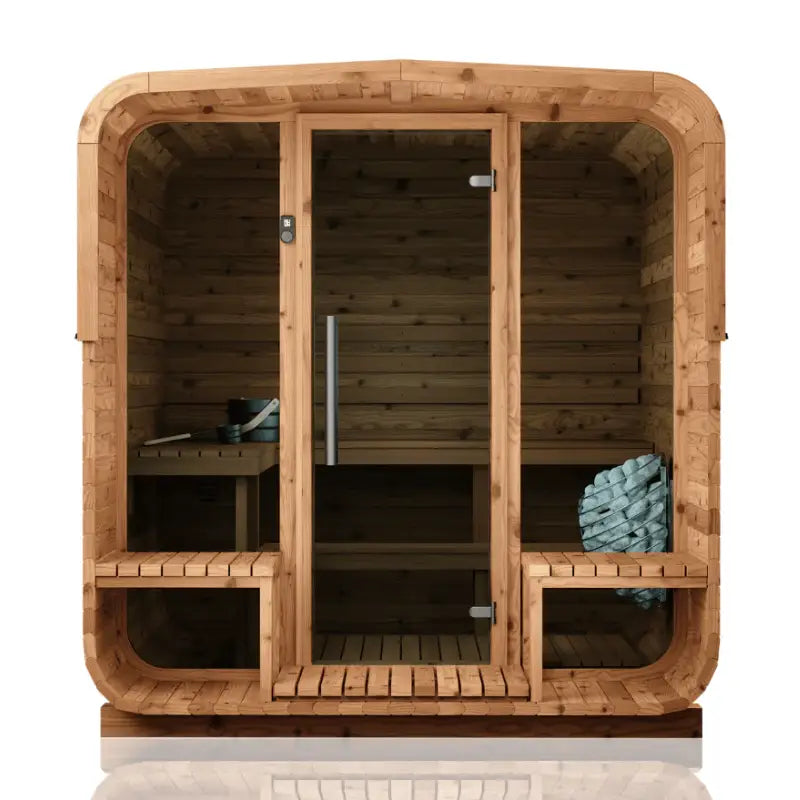 Thermory 4 Person Square Sauna No 43 DIY Kit with Terrace