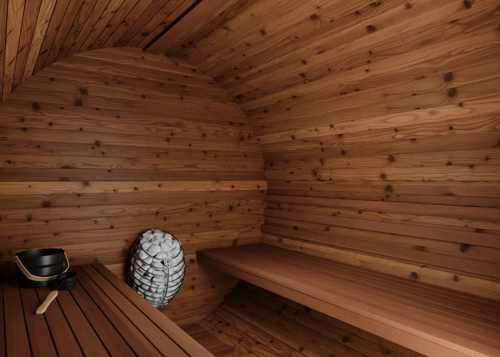 Thermory 6 Person Barrel Sauna No 83 DIY Kit with Terrace Thermally Modified Spruce Thermory Thermory_6_Person_Barrel_Sauna_No_83_DIY_Kit_with_Terrace_06.webp