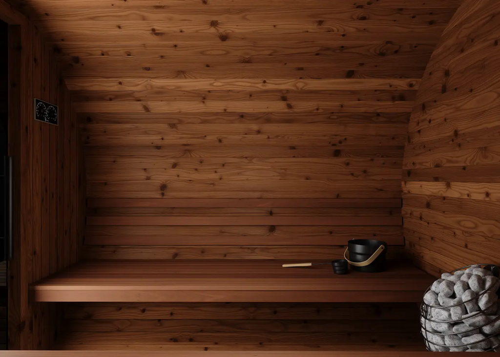 Thermory 6 Person Barrel Sauna No 83 DIY Kit with Terrace Thermally Modified Spruce Thermory Thermory_6_Person_Barrel_Sauna_No_83_DIY_Kit_with_Terrace_07.webp