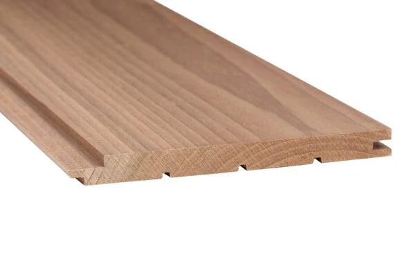 Thermory 4' x 4' Thermally Modified Magnolia Sauna Package - by Finnish Sauna Builders Standard / 7 Foot Tall,Standard / 8 Foot Tall + $320,Custom + $500 / 7 Foot Tall,Custom + $500 / 8 Foot Tall + $320 Thermory Thermory_Sauna_wall_STS10_15x170_thermo-magnolia_1920_2-600x400_jpg.webp