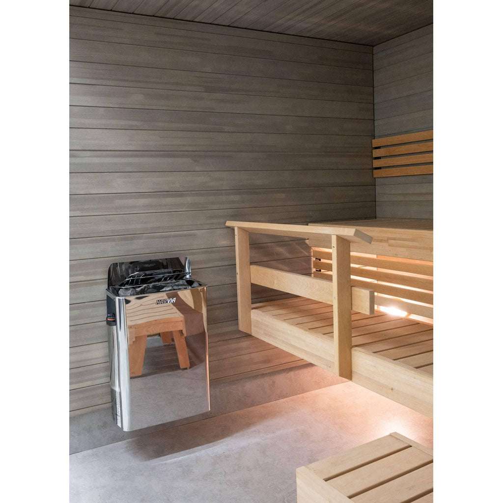 Harvia Wall Sauna Heater 6kw Stainless Steel with Built-In Controls(170-300cf) Stainless Steel,Black Stainless Steel Harvia Thewallheaterstainless.jpg