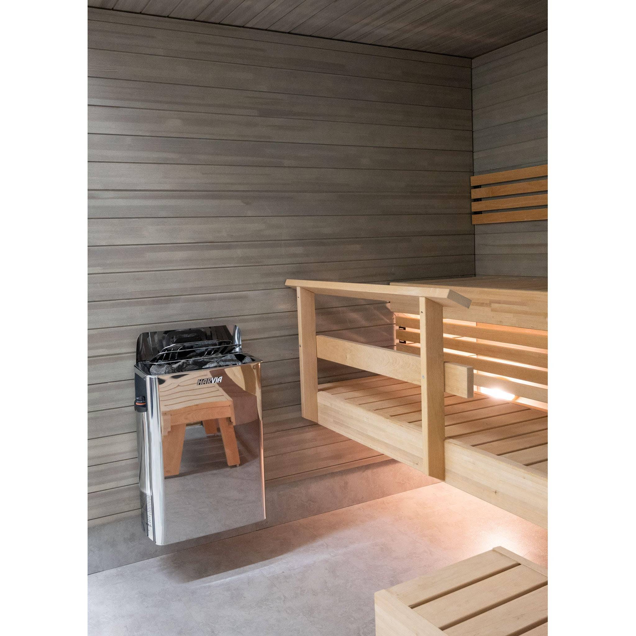 Harvia Wall Sauna Heater 6kw Stainless Steel with Built-In Controls(170-300cf) Stainless Steel,Black Stainless Steel Harvia Thewallheaterstainless.jpg